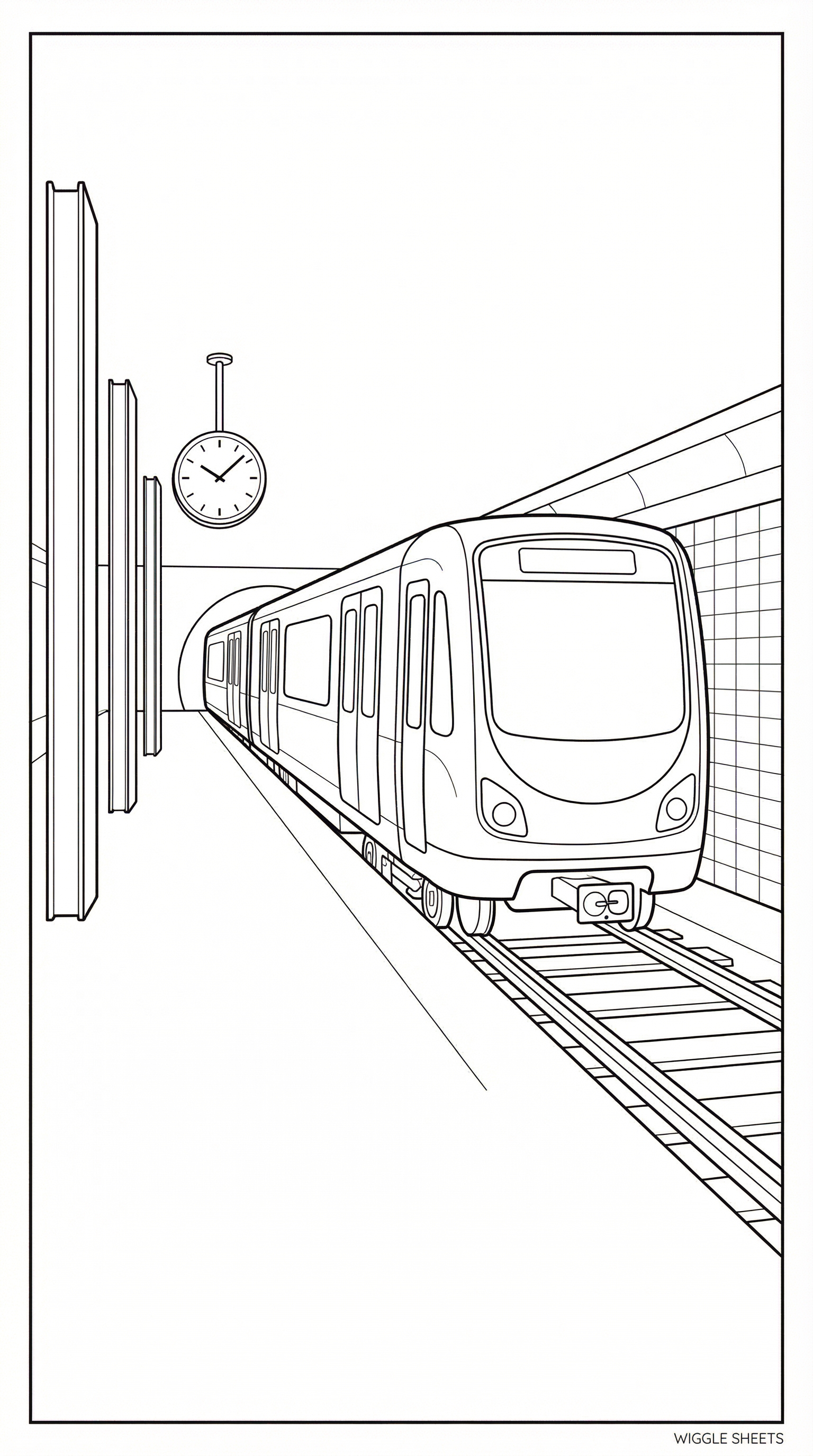 Underground Metro Coloring Page
